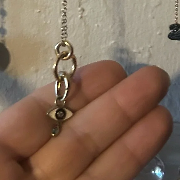 Little Rooms Gold Evil Eye Teardrop Pendant Necklace - Women Jewelry - Picture 2 of 3